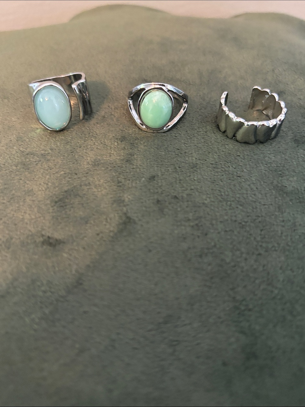 Silver Tone Fashion Ring - Set of 3